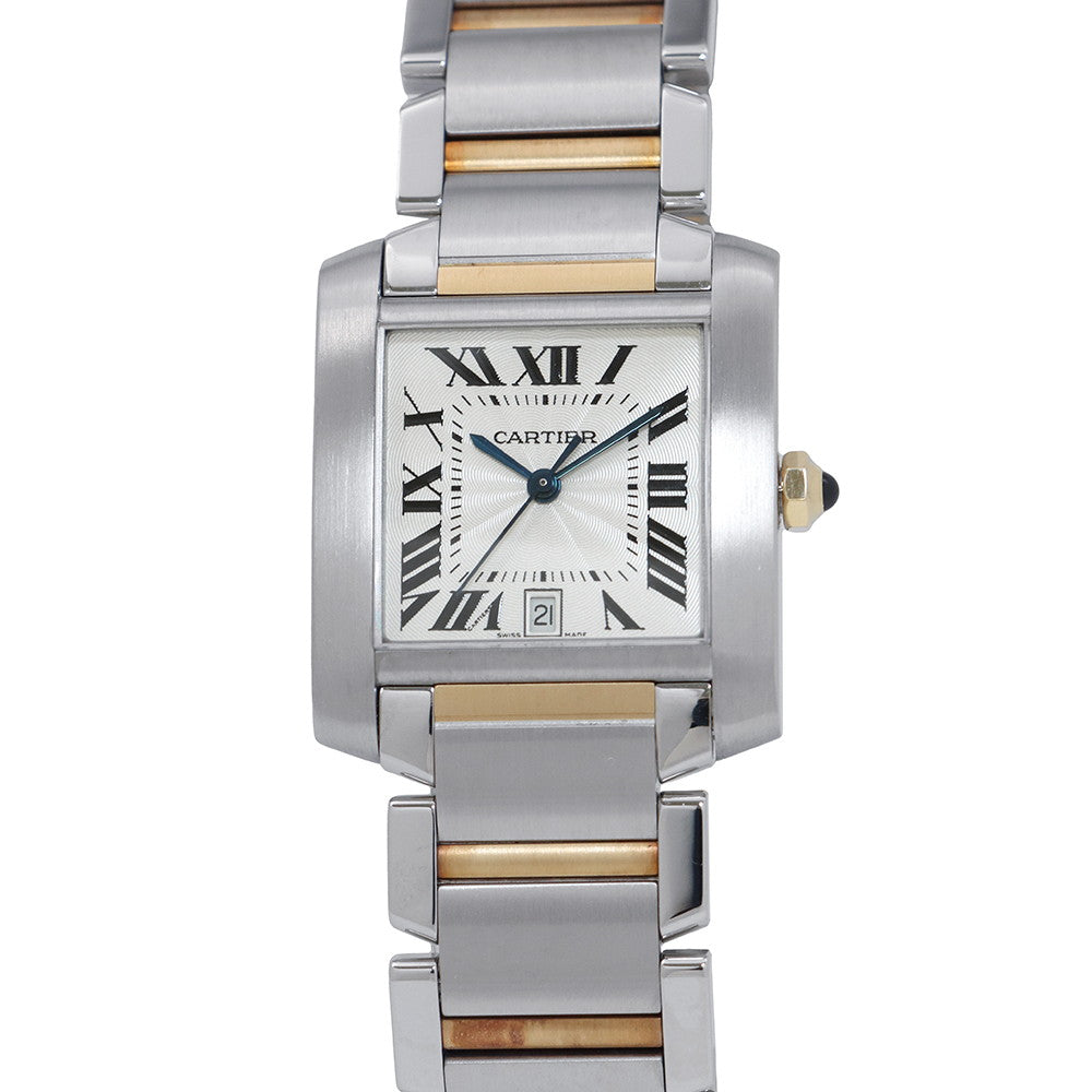 CARTIER Tank francaise LM H36.5mm×W28mm Stainless Steel YG Silver DialW51005Q4