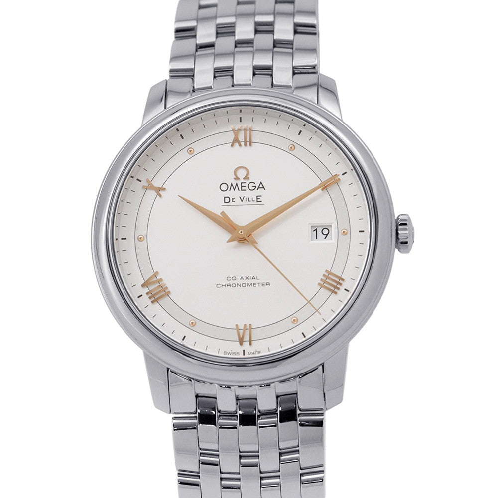 OMEGA De Ville Prestige Co-Axial W39.5mm Stainless Steel Silver Dial424.10.40.20.02.002