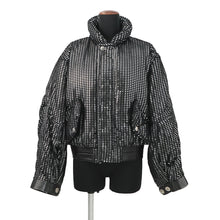 将图像加载到图库查看器中，LOUIS VUITTON Short zip-up jumper Size 34 Black/Silver1AAXI4 Polyester100%
