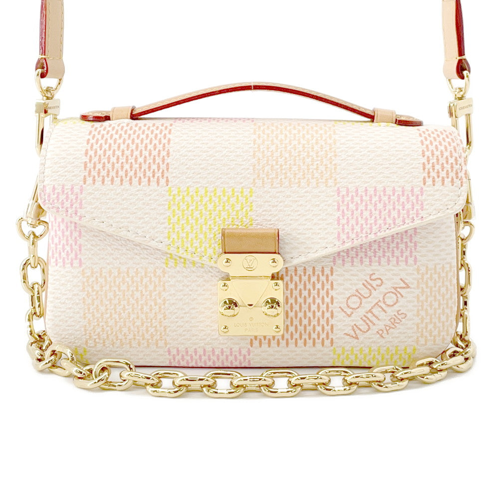 LOUIS VUITTON Pochette Metis EW PeachN40749 Damier Licious