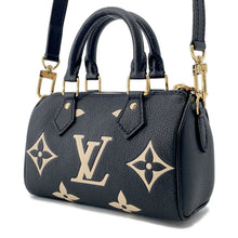 将图像加载到图库查看器中，LOUIS VUITTON Nano Speedy Noir/BeigeM81456 Monogram Empreinte Leather
