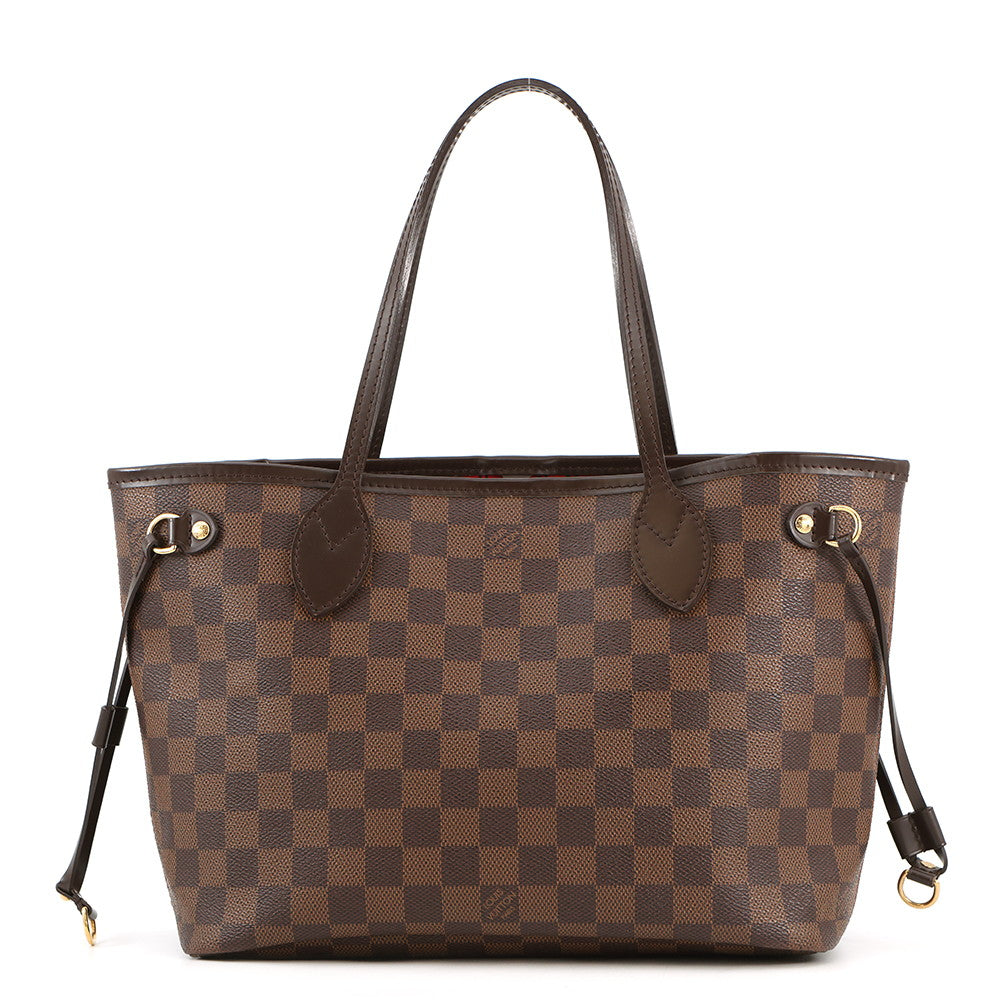 LOUIS VUITTON Neverfull RedN51109 Damier Ebene Canvas Size PM