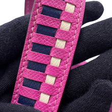 Load image into Gallery viewer, HERMES Picotin Lock Tresage de Cuir Magnolia/Blue Saphir/Craie Epsom Size MM
