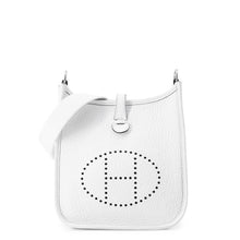Load image into Gallery viewer, HERMES Evelyne Long New White Taurillon Clemence Size TPM
