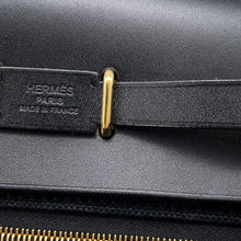 Load image into Gallery viewer, HERMES Herbag zip Black Toile Military Vache Hunter Leather Size Mini
