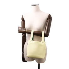 将图像加载到图库查看器中，HERMES Picotin Lock Eclat Jaune Milton/Vert Vertigo Taurillon Clemence Swift Leather Size PM
