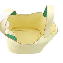 将图像加载到图库查看器中，HERMES Picotin Lock Eclat Jaune Milton/Vert Vertigo Taurillon Clemence Swift Leather Size PM
