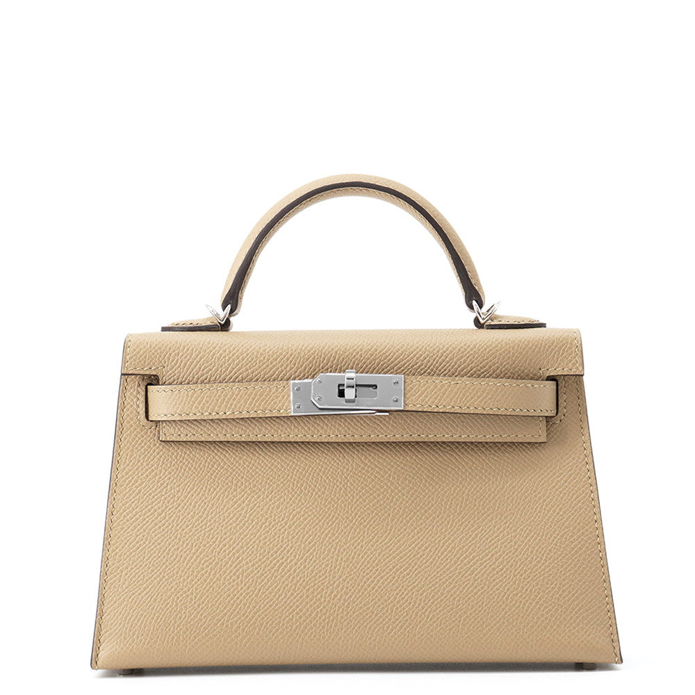 HERMES Mini Kelly 2 Poussiere Epsom