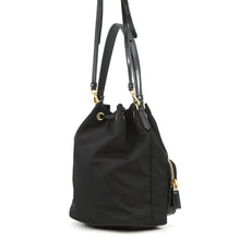 Load image into Gallery viewer, PRADA Re-Nylon Duet Bucket 2-way Bag Black1BH038 Nylon Patent Leather
