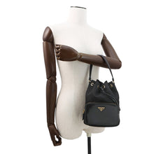 Load image into Gallery viewer, PRADA Re-Nylon Duet Bucket 2-way Bag Black1BH038 Nylon Patent Leather
