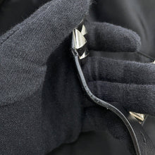 将图像加载到图库查看器中，PRADA Studded Shoulder Bag Black/White1BD118 Nylon Leather
