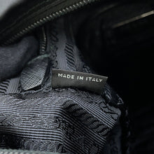 将图像加载到图库查看器中，PRADA Studded Shoulder Bag Black/White1BD118 Nylon Leather
