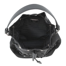 将图像加载到图库查看器中，PRADA Re-Nylon Drawstring BagBag Black1BE067 Nylon Leather Beads
