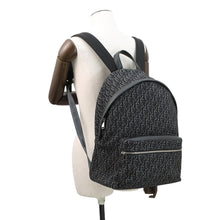 将图像加载到图库查看器中，Dior Oblique Jacquard Rider Backpack Black1VOBA088YKY Canvas Leather
