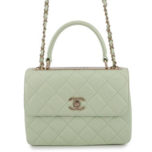 将图像加载到图库查看器中，CHANEL Trendy CC 2way Bag Light GreenA92236 Lambskin
