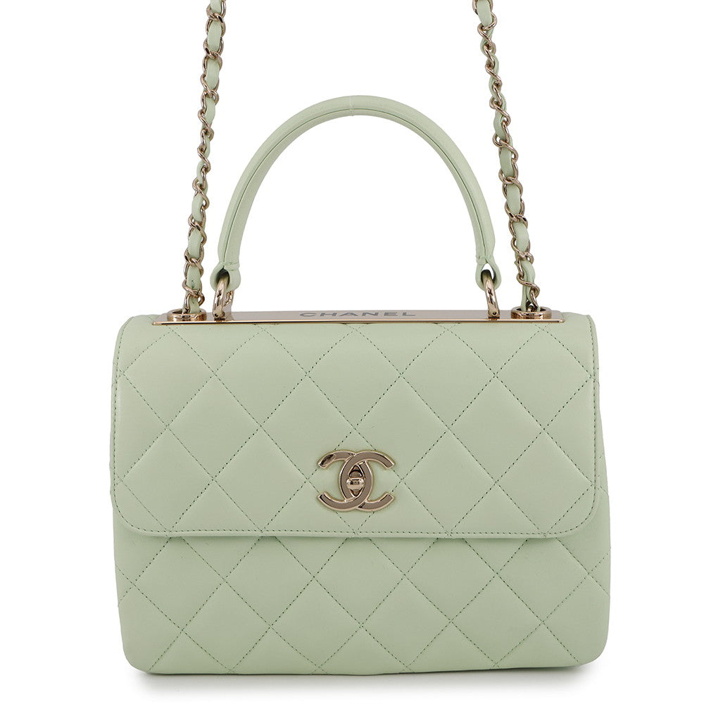 CHANEL Trendy CC 2way Bag Light GreenA92236 Lambskin