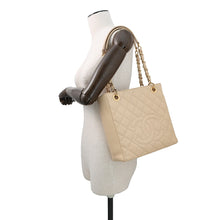 将图像加载到图库查看器中，CHANEL PST Tote Bag BeigeA50994 Caviar Leather
