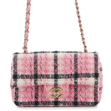 Load image into Gallery viewer, CHANEL Matelasse Chain Shoulder Bag Pink Tweed Size 20
