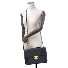 将图像加载到图库查看器中，CHANEL Matelasse ChainShoulder Bag BlackA04412 Lambskin Size 30
