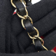将图像加载到图库查看器中，CHANEL Matelasse ChainShoulder Bag Black/White/Red Mouton Lambskin
