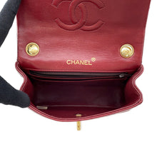 将图像加载到图库查看器中，CHANEL Matelasse ChainShoulder Bag Red Lambskin Size 17
