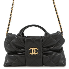 将图像加载到图库查看器中，CHANEL Mini Bow Bag BlackAS5849 Shiny Lambskin
