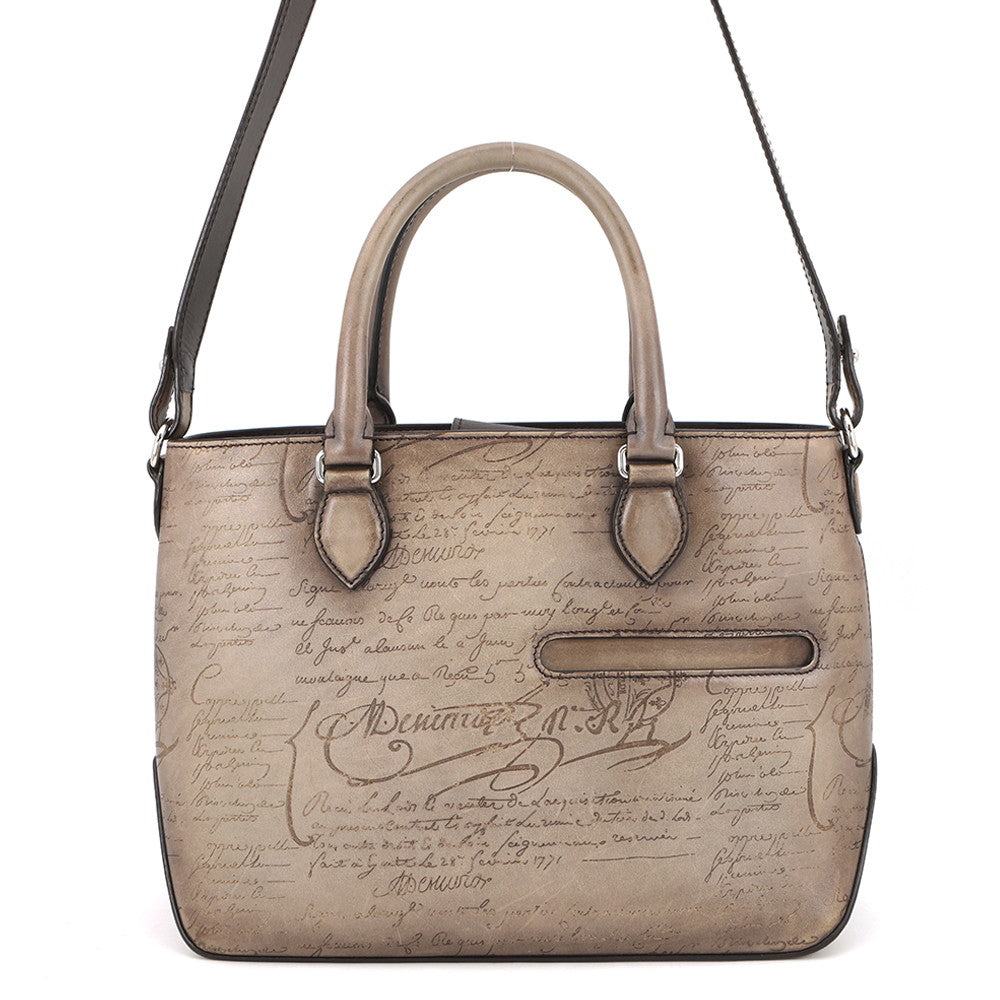 Berluti To Jules 2-way Tote Bag Beige Leather Size XS