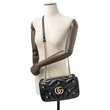 Load image into Gallery viewer, GUCCI GG Marmont Chain Shoulder Bag Black443497 Leather
