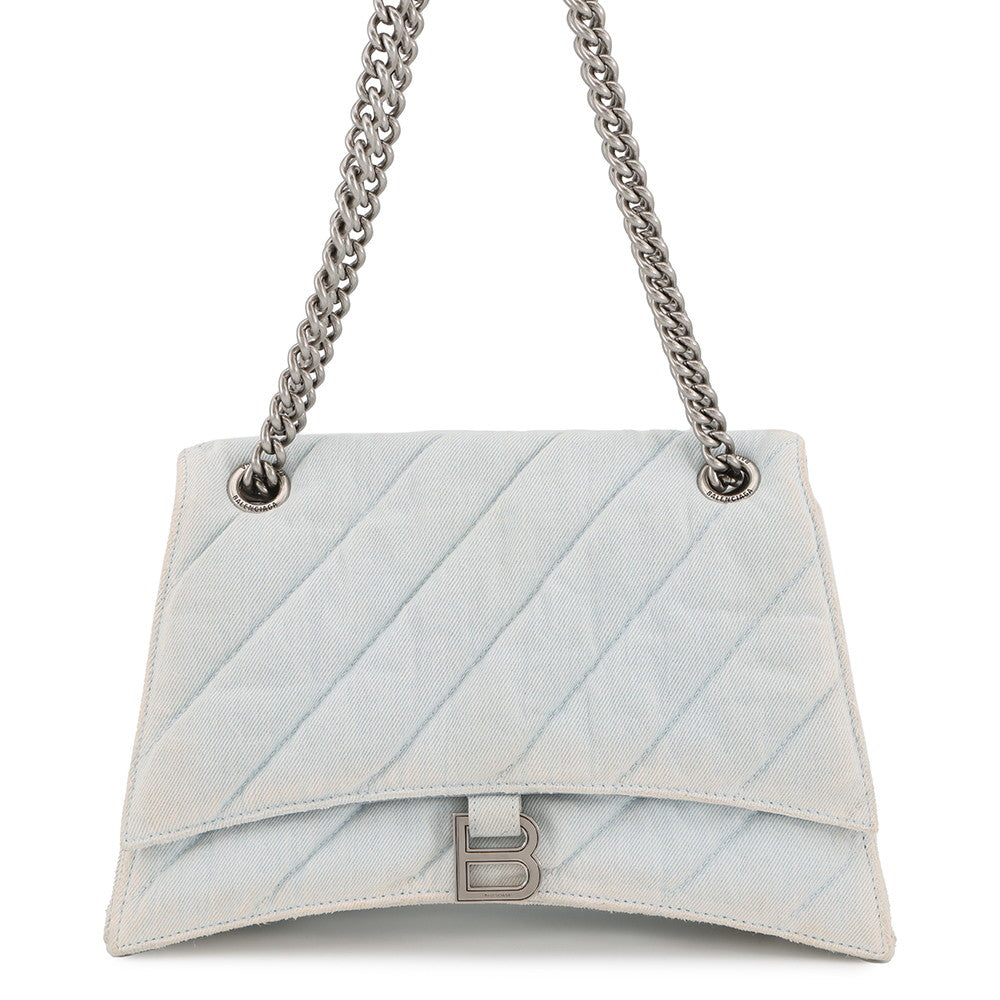 BALENCIAGA Crash ChainBag Blue716393 Denim Size Medium