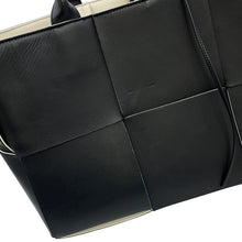 Load image into Gallery viewer, Bottega Veneta Maxi INTRECCIATO Arco Tote Black/White609175 Leather Size Medium
