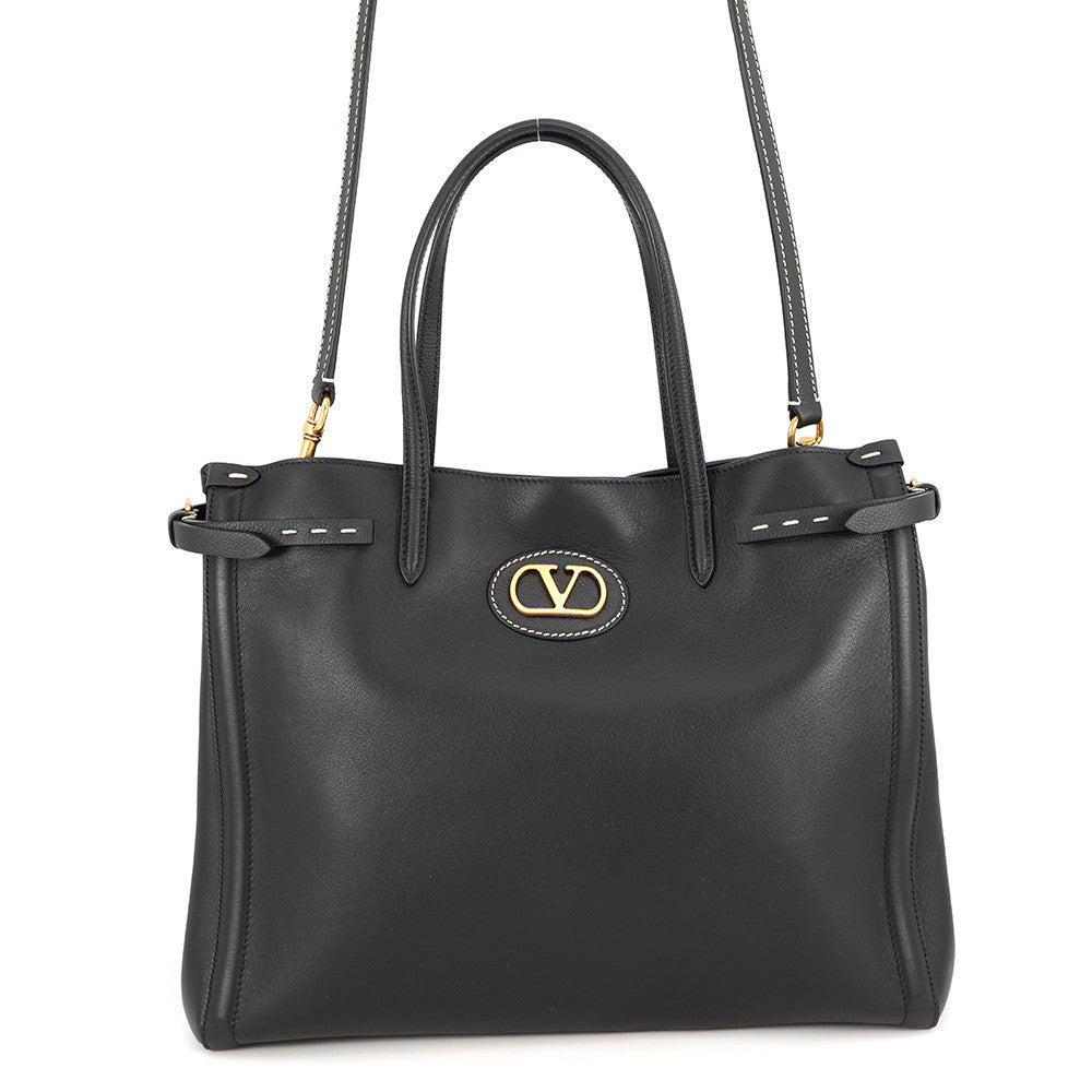 Valentino Garavani Antibes Medium Tote Black6Y2B0D16RBN Calf Leather Size Medium