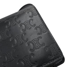 Load image into Gallery viewer, CELINE Triomphe Horizontal Sleeve Shoulder Bag Black10K773FQD Leather
