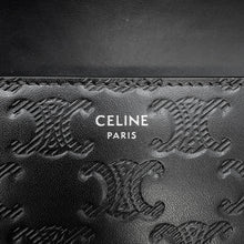 Load image into Gallery viewer, CELINE Triomphe Horizontal Sleeve Shoulder Bag Black10K773FQD Leather
