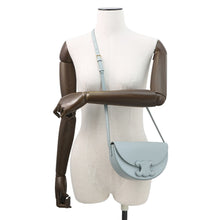 将图像加载到图库查看器中，CELINE Cuir Triomphe Buzas Shoulder Bag Light Blue111233 Calf Leather
