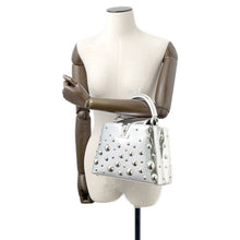 Load image into Gallery viewer, LOUIS VUITTON Capucines Metal Dots SilverM21634 Leather Size BB
