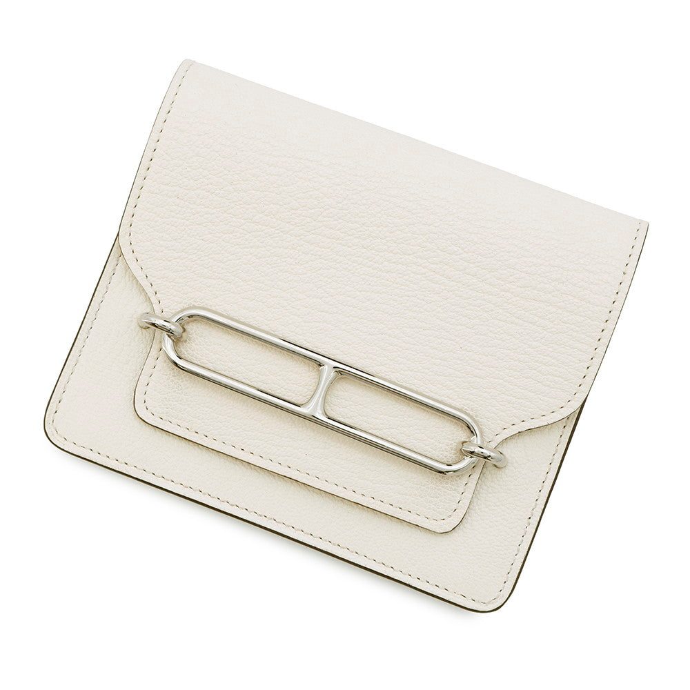 HERMES Roulis Slim Wallet Nata Chevre Myzore Goatskin