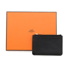 Load image into Gallery viewer, HERMES Roulis Slim Wallet Black Chevre Myzore Goatskin
