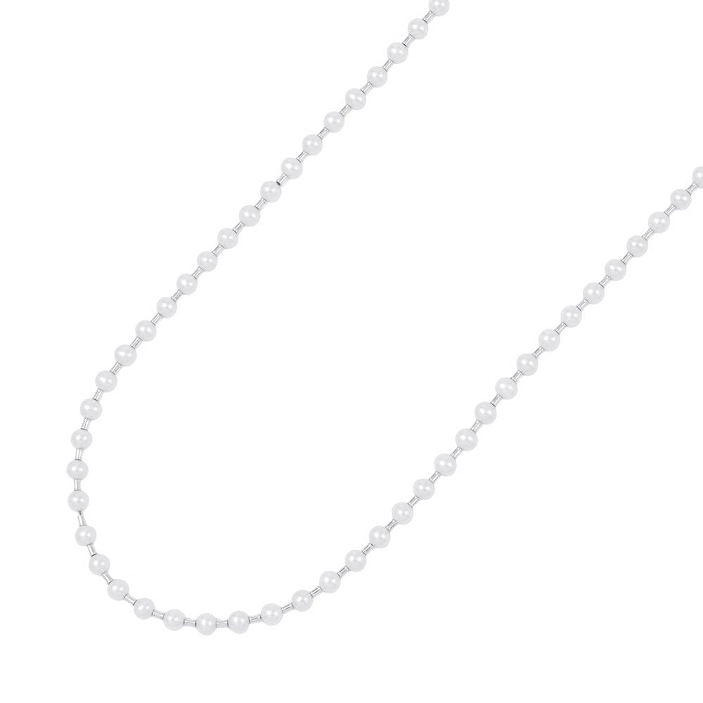 TIFFANY&Co. Hardware Freshwater Pearl Necklace Silver SV925