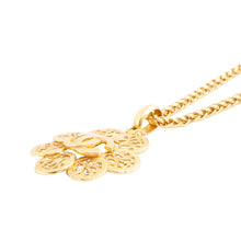 将图像加载到图库查看器中，CHANEL CC Logo Flower Motif Necklace Gold Gold Plated
