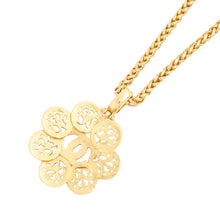 将图像加载到图库查看器中，CHANEL CC Logo Flower Motif Necklace Gold Gold Plated
