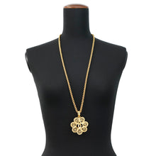 将图像加载到图库查看器中，CHANEL CC Logo Flower Motif Necklace Gold Gold Plated
