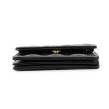 将图像加载到图库查看器中，CHANEL Matelasse ChainClutch Chain Wallet BlackAP4466 Shiny Lambskin
