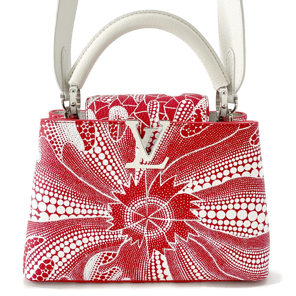 LOUIS VUITTON LVxYK Psychedelic Flower Capucines Rouge/BlancM21704 Taurillon Leather Size BB