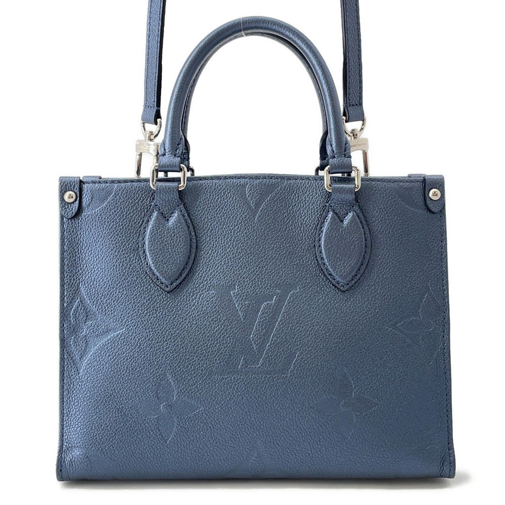 LOUIS VUITTON Onthego Navy BlueM58956 Monogram Empreinte Leather Grain Leather Size PM