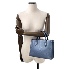 将图像加载到图库查看器中，LOUIS VUITTON Onthego Navy BlueM58956 Monogram Empreinte Leather Grain Leather Size PM
