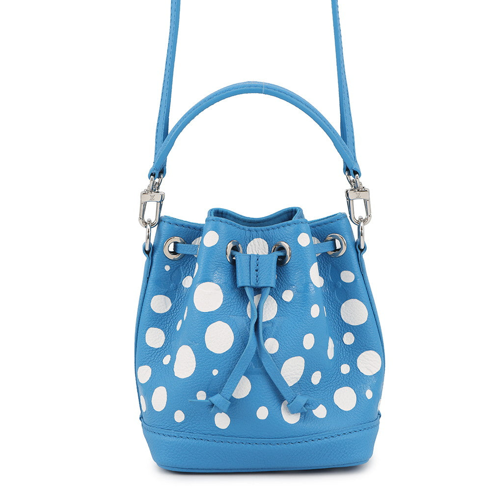 LOUIS VUITTON LV × YK Nano Noe Blue/WhiteM81985 Monogram Empreinte Leather Infinity Dot