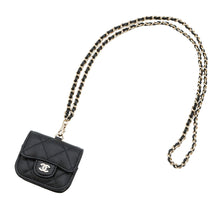 将图像加载到图库查看器中，CHANEL Matelasse ChainShoulder AirpodsCase BlackAP1739 Caviar Leather
