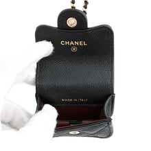 将图像加载到图库查看器中，CHANEL Matelasse ChainShoulder AirpodsCase BlackAP1739 Caviar Leather
