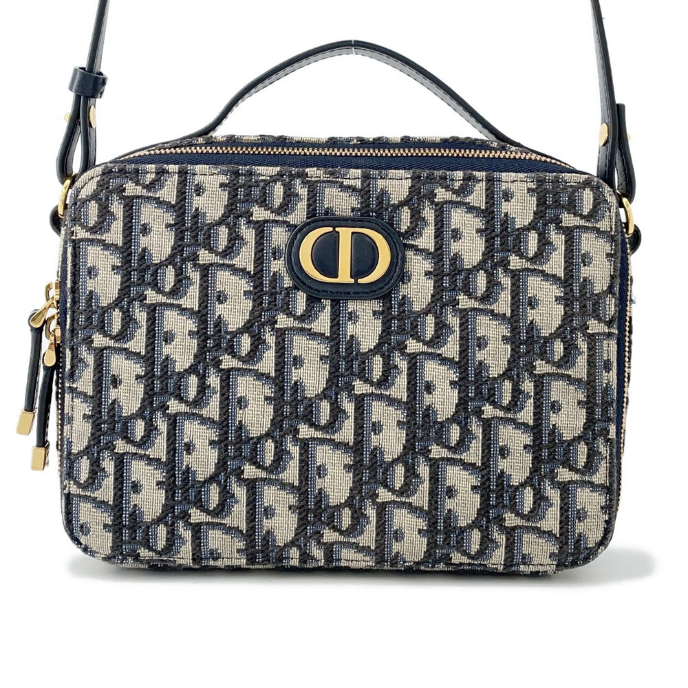 Dior Oblique 30Montaigne Box Bag Shoulder Bag Beige/NavyS2141UTZQ_M928 Canvas