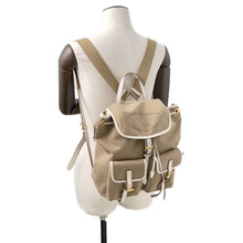 Load image into Gallery viewer, PRADA Logo Jacquard Backpack Beige1BZ006 Canvas
